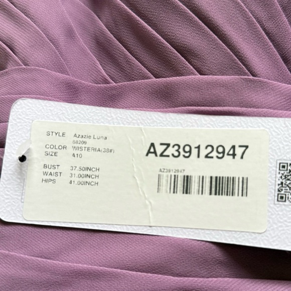 Azazie Dress Size 10 Purple A-Line Bridesmaid Wedding Formal Holiday Party - Picture 8 of 11